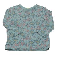 Modré květované triko Alana 