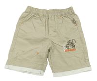 Béžové kraťasy s opičkou 