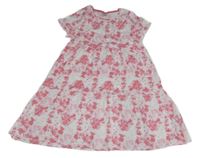 Bílo-růžové batikované šaty Y.F.K.