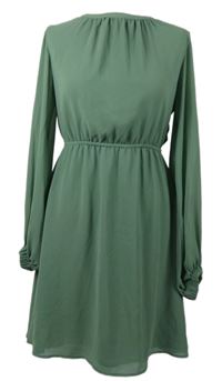 Dámské světlezelené šifonové šaty H&M