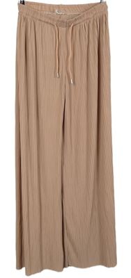 Dámské světlerůžové plisované volné kalhoty 