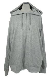 Dámská šedá propínací mikina s kapucí Primark 