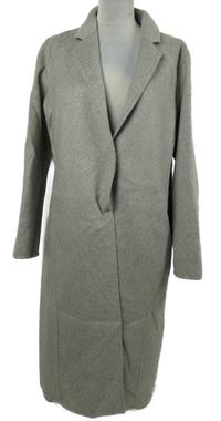 Dámský šedý vlněný kabát 