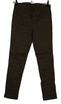 Dámské béžovo-černé vzorované skinny kalhoty Peter Hahn 