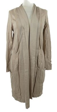 Dámský béžový svetrový dlouhý cardigán Alexara 