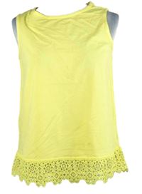 Dámský žlutý top s krajkou Esmara 
