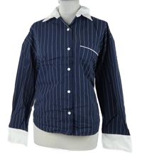 Dámská tmavomodro-bílá pruhovaná halenka H&M