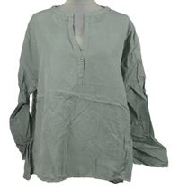 Dámská šedá lněná halenka Zara 