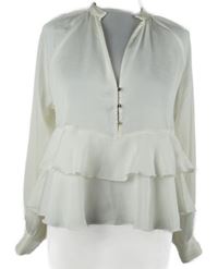 Dámská smetnová peplum halenka s volánky Zara 