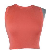 Dámský korálový úpletový crop top Zara 