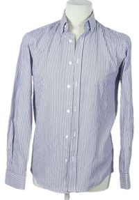 Pánská fialovo-bílá proužkovaná košile Burton vel. 14,5-15