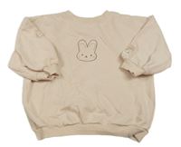 Béžová oversize mikina s králíčkem Next