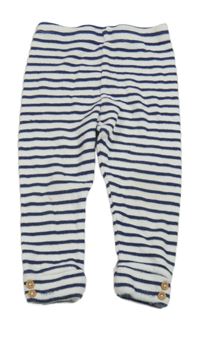 Bílo-tmavomodré pruhované lehké tepláky Primark