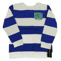 Nové - Modro-bílá pruhovaná mikina s nápisem Dunnes