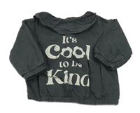 Šedá mikina s nápisem a volánkem George