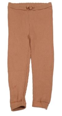 Starorůžové žebrované úpletové legíny George