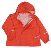 Tmavorůžová šusťáková nepromokavá bunda s kapucí Impidimpi