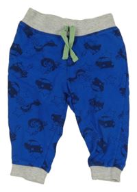 Modro-šedé tepláky s obrázky Ergee