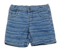 Modré vzorované riflové kraťasy C&A