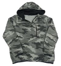 Šedo-černá army mikina s kapucí George
