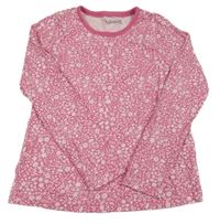 Růžovo-bílé květované triko Nutmeg