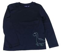 Tmavomodré thermo triko s dinosaurem Lupilu