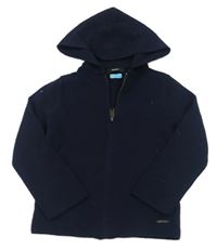 Tmavomodrý propínací svetr s kapucí M&S