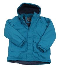 Modrá šusťáková zimní funkční bunda s kapucí Mountain Warehouse