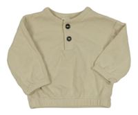 Béžové žebrované mikinotriko s knoflíky zn. H&M