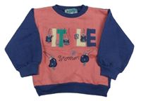 Modor-růžová mikina s nápisem 