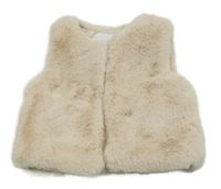 Světlebéžová kožešinová podšitá vesta Matalan