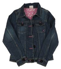 Tmavomodrá riflová podšitá bunda Yigga