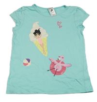 Světlemodré tričko s obrázky C&A