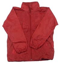 Červená šusťáková jarní bunda 
