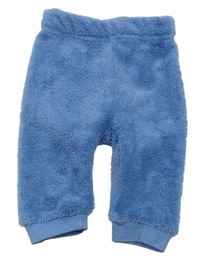 Modré chlupaté domácí kalhoty Ergee
