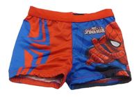 Červeno-modré nohavičkové plavky se Spider-manem
