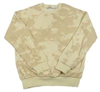 Béžovo-hnědá batikovaná mikina H&M
