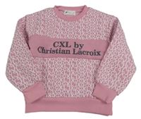 Světlerůžová mikina s písmenky Christian Lacroix