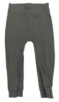 Tmavošedé žebrované tepláky TU 