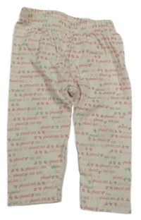 Bílé tepláky s nápisy Dirkje 