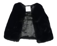 Černá kožešinová zateplená vesta Matalan