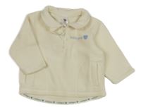 Smetanová fleecová mikina s límečkem C&A