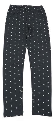 Tmavošedé legíny s kytičkami Yigga