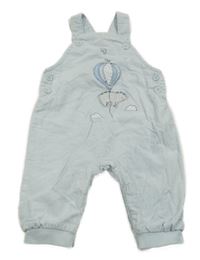 Světlemodré manšestrové podšité laclové kalhoty s medvídkem Mothercare