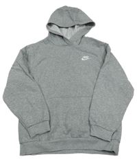Šedá melírovaná mikina s kapucí Nike 