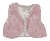 Světlerůžová chlupatá podšitá vesta 