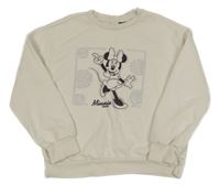 Smetanová mikina s Minnií a kamínky LC Waikiki