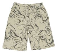 Smetanovo-šedé vzorované teplákové kraťasy Y.F.K.