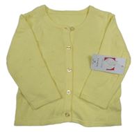 Nové - Žlutý propínací svetr s bambulkami Matalan