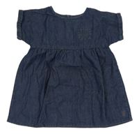 Tmavomodré riflové balonové šaty s kapsou Naturaline